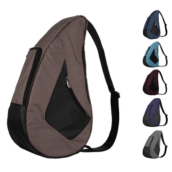 19" Crossbody Sling Traveler Healthy Back Bag Sand :< - Picture 1 of 8